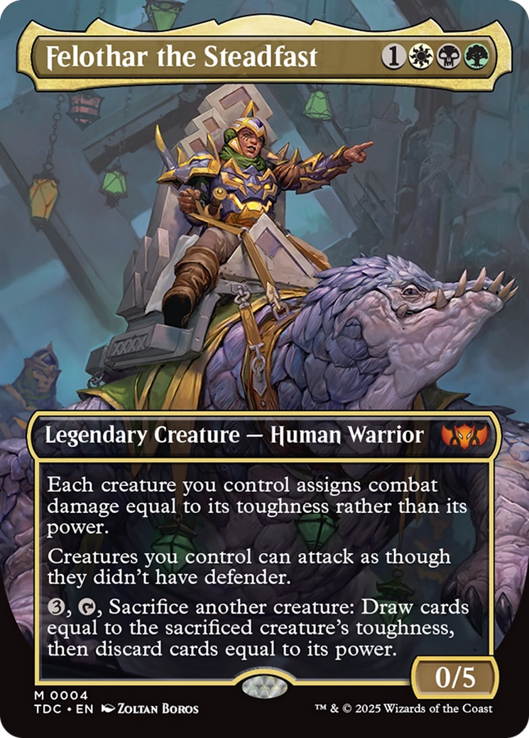 Felothar the Steadfast (TDC-004) - Commander: Tarkir: Dragonstorm (Borderless) Foil