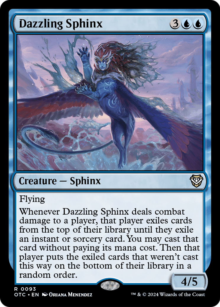 Dazzling Sphinx (OTC-093) - Outlaws of Thunder Junction Commander