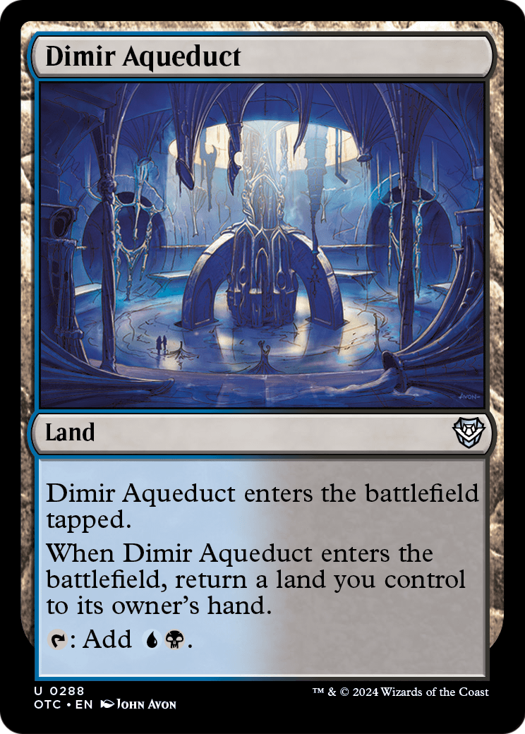 Dimir Aqueduct (OTC-288) - Outlaws of Thunder Junction Commander