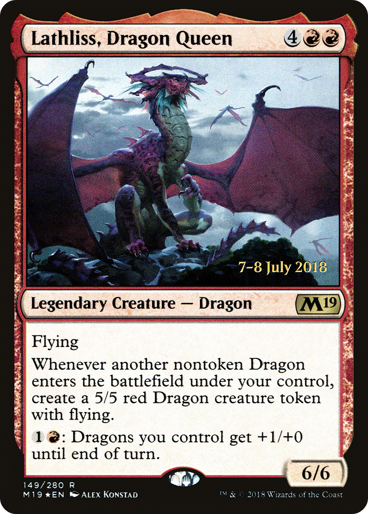 Lathliss, Dragon Queen (PRE-149) - Core Set 2019 Promos Foil