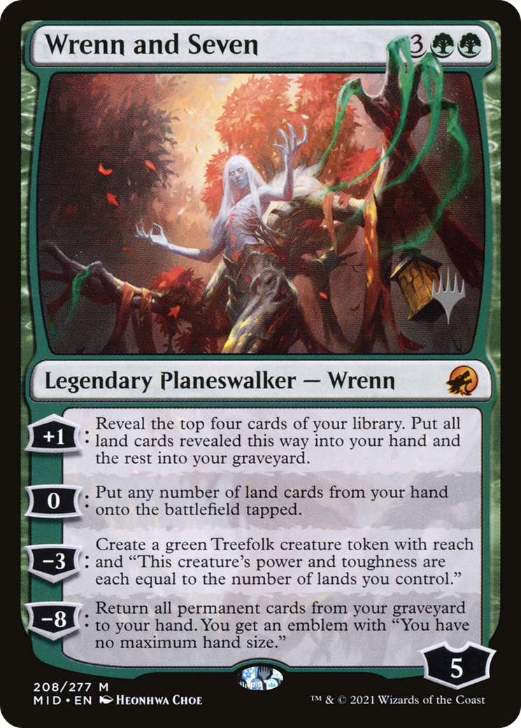 Wrenn and Seven (PPMID-208) - Innistrad: Midnight Hunt Promos Foil