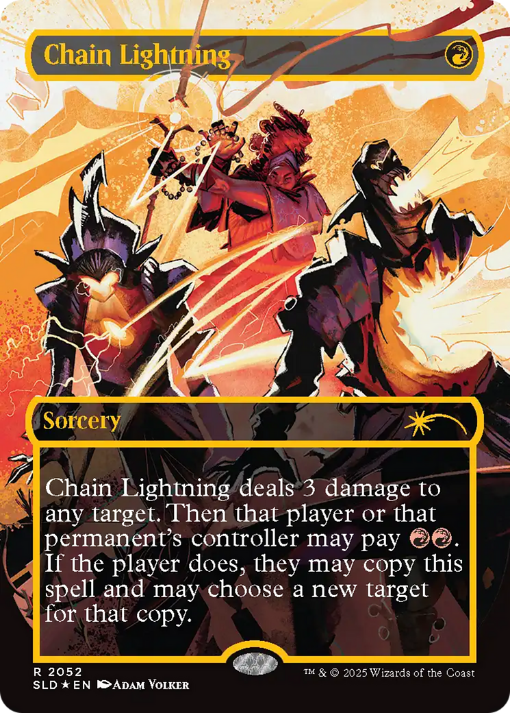 Chain Lightning (SLD-2052) - Secret Lair Drop (Borderless) Foil