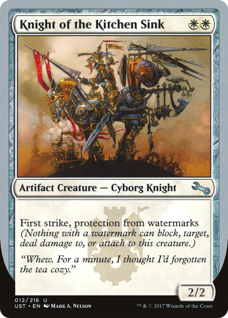 Knight of the Kitchen Sink (F) (UST-12F) - Unstable Foil