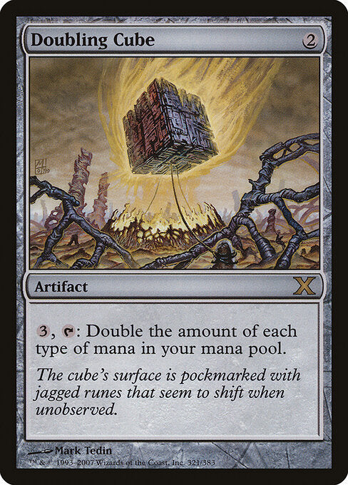 Doubling Cube (SLD-1080A) - Secret Lair Drop / The AllSpark Foil — official product image (scryfall)