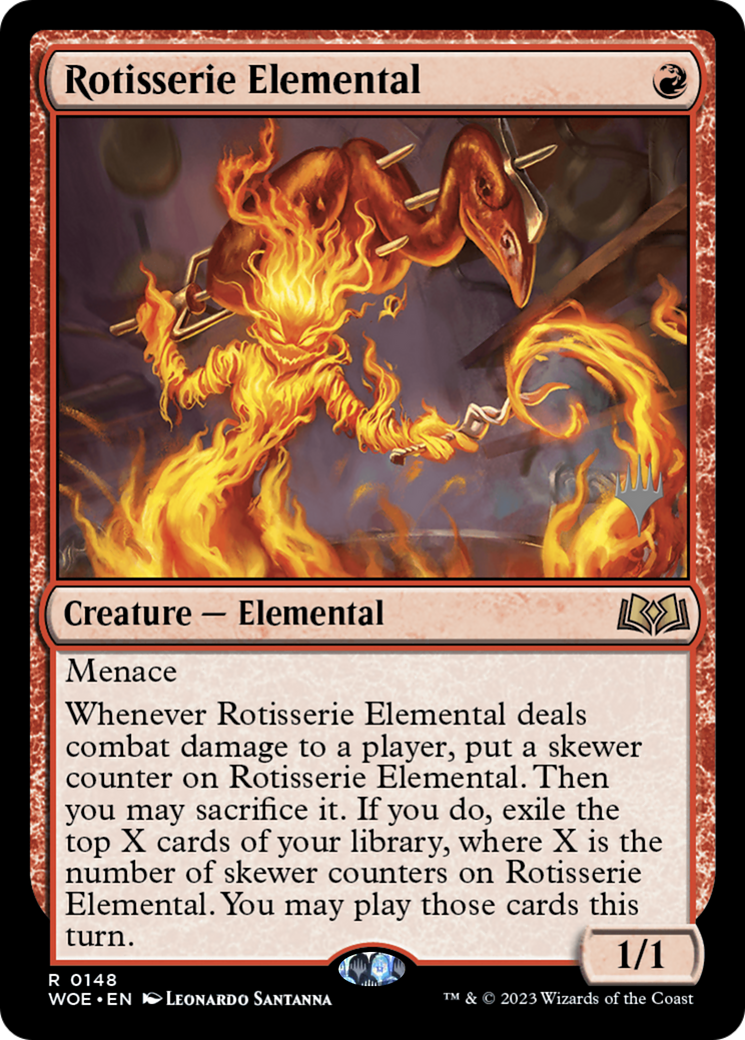 Rotisserie Elemental (PPWOE-148P) - Wilds of Eldraine Promos Foil