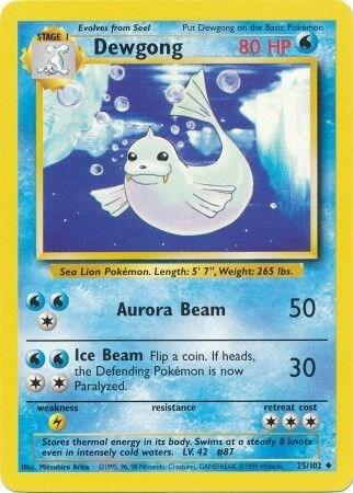 Dewgong Pokemon 1999 25/102 PSA-9