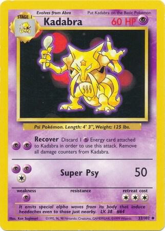 Kadabra Base Set (Unlimited) 32/102 CGC 9