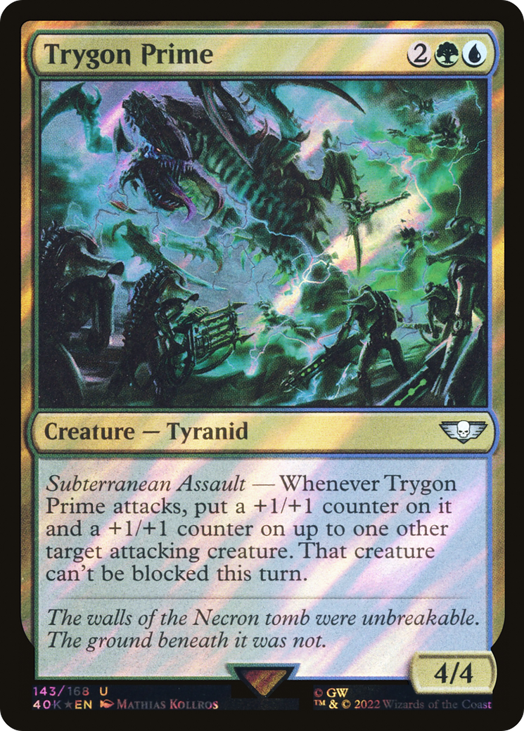 Trygon Prime (Surge Foil) (40K-143★) - Warhammer 40,000 Commander Foil