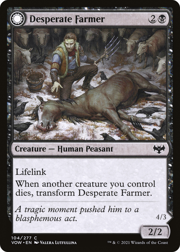 Desperate Farmer (VOW-104) - Innistrad: Crimson Vow: (Double Faced Transform) Foil