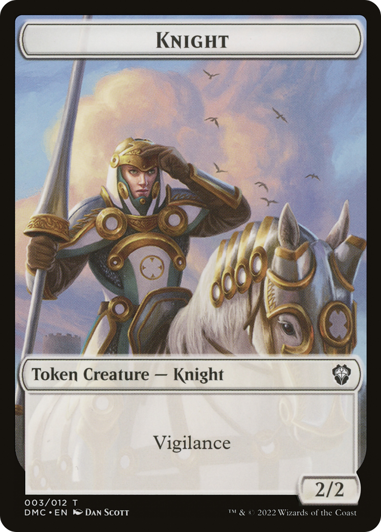 Knight Token (DMC-003) - Dominaria United Commander Tokens Foil