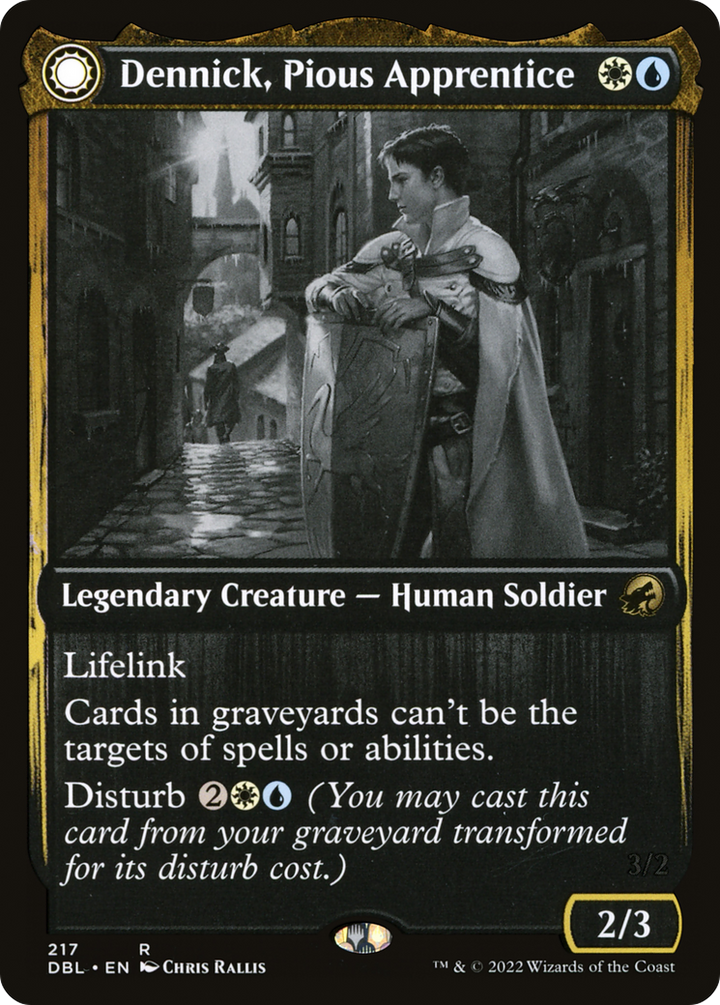 Dennick, Pious Apprentice (DBL-217) - Innistrad: Double Feature: (Double Faced Transform)