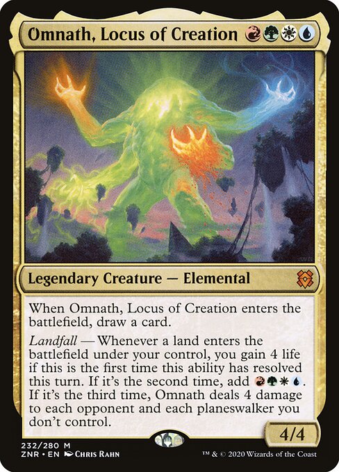A-Omnath, Locus of Creation (ZNR-A-232) - Zendikar Rising — official product image (scryfall)