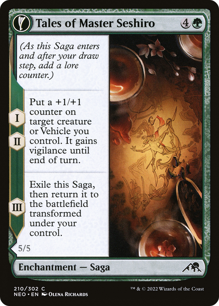 Tales of Master Seshiro (NEO-210) - Kamigawa: Neon Dynasty: (fandfc, enchantment) Foil