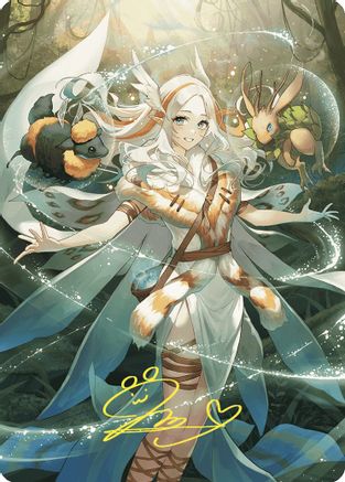 Greater Auramancy Anime Art Card (Gold-Stamped Signature) (ASWOE-076) - Art Series: Wilds of Eldraine
