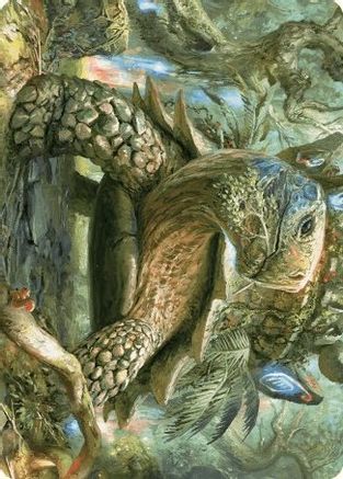 Blossoming Tortoise Art Card (ASWOE-024) - Art Series: Wilds of Eldraine
