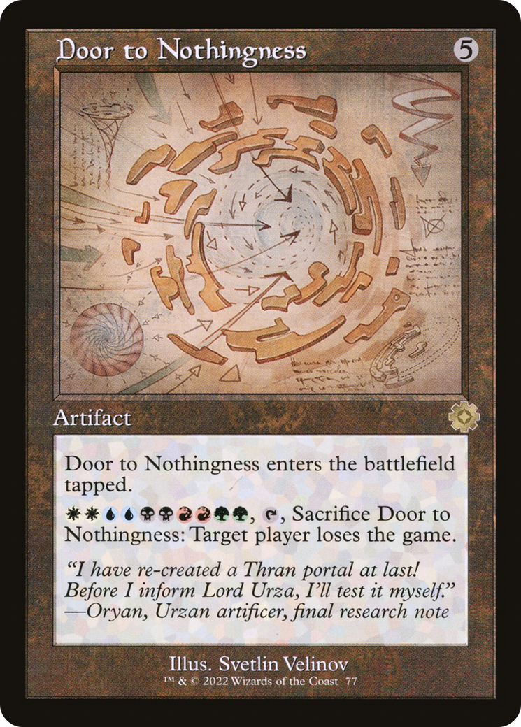 Door to Nothingness (Schematic) (BRR-077) - The Brothers' War Retro Artifacts