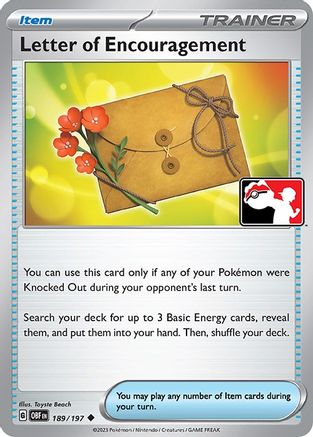 Letter of Encouragement 189/197  Prize Pack Series Cards - Uncommon