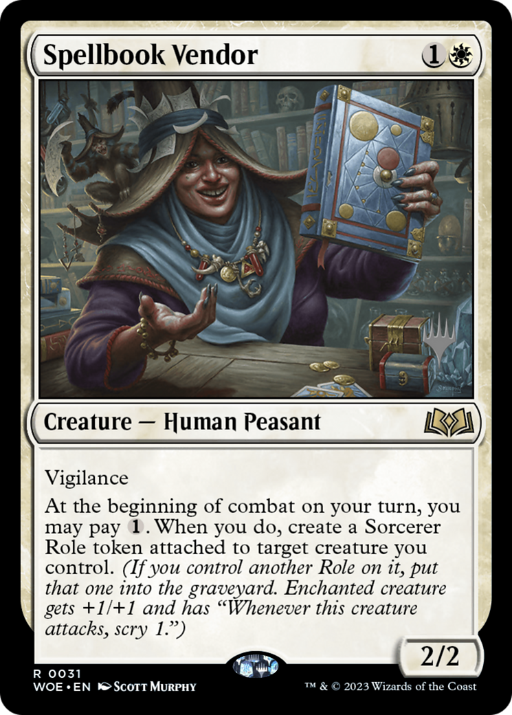 Spellbook Vendor (PPWOE-31P) - Wilds of Eldraine Promos