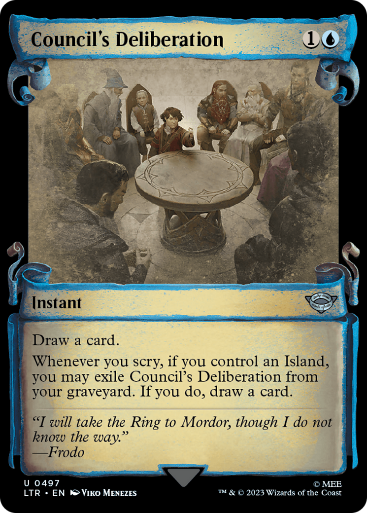 Council's Deliberation (Showcase Scrolls) (LTR-497) - The Lord of the Rings: Tales of Middle-earth: (Showcase) Foil
