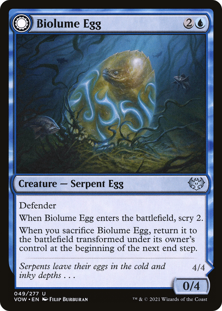Biolume Egg (VOW-049) - Innistrad: Crimson Vow: (Double Faced Transform)