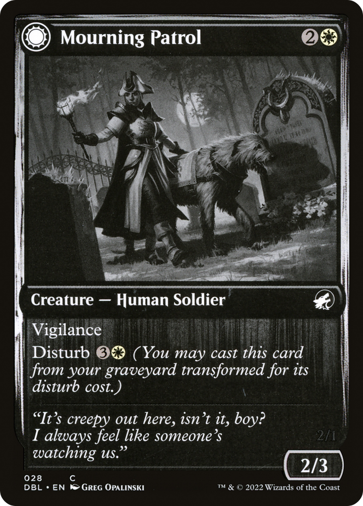 Mourning Patrol (DBL-028) - Innistrad: Double Feature: (Double Faced Transform)