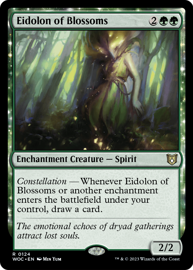 Eidolon of Blossoms (WOC-124) - Wilds of Eldraine Commander: (enchantment)
