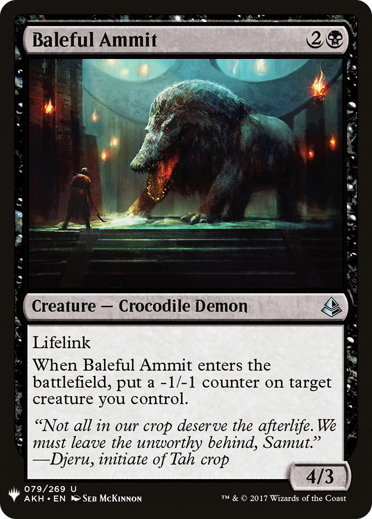 Baleful Ammit (LIST-079) - The List