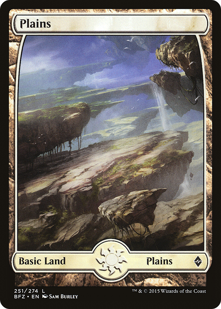 Plains (251) - Full Art (BFZ-251) - Battle for Zendikar Foil