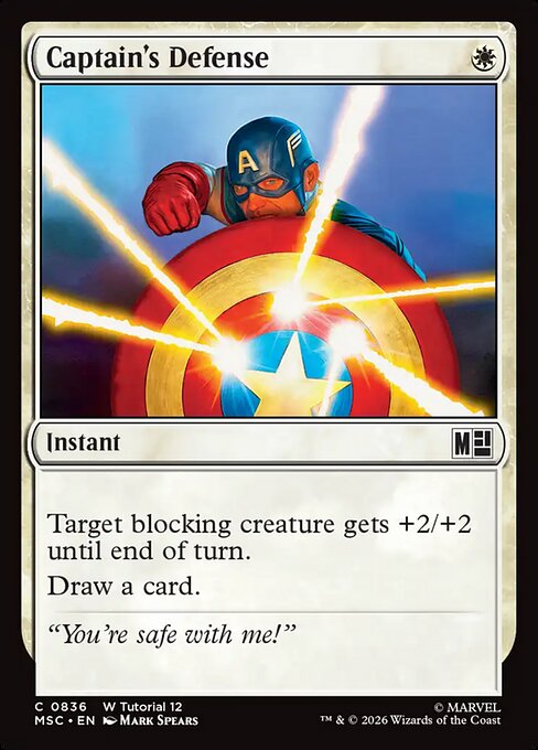 Captain's Defense (0515) (MSC-515) - Commander: Marvel Super Heroes — official product image (scryfall)