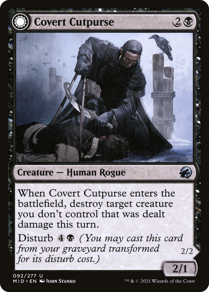 Covert Cutpurse (MID-092) - Innistrad: Midnight Hunt: (Double Faced Transform)