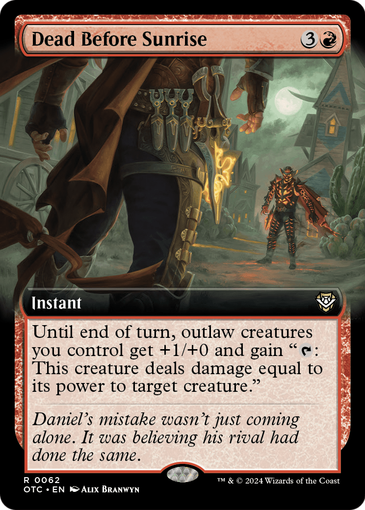 Dead Before Sunrise (Extended Art) (OTC-062) - Outlaws of Thunder Junction Commander: (Extended Art)