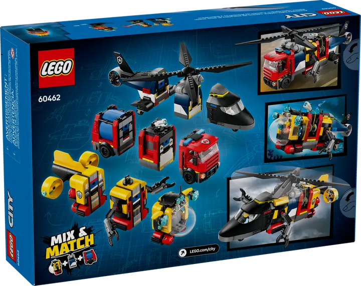 LEGO Helicopter, Fire Truck & Submarine Remix - 60462