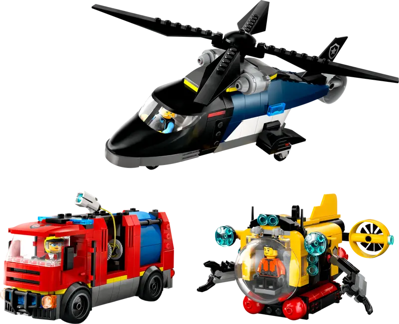 LEGO Helicopter, Fire Truck & Submarine Remix - 60462