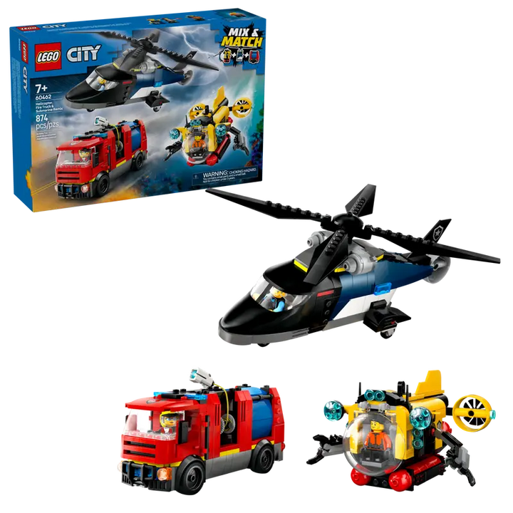 LEGO Helicopter, Fire Truck & Submarine Remix - 60462