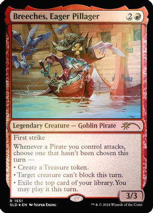Breeches, Eager Pillager (Rainbow Foil) (SLD-1551) - Secret Lair Drop Series Foil
