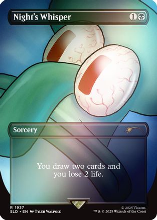 Night's Whisper (Rainbow Foil) (SLD-1937) - Secret Lair Drop Series Foil
