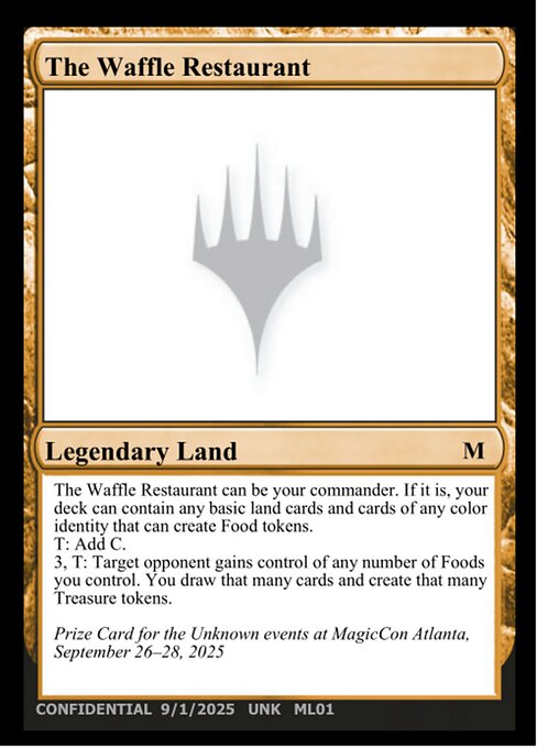 The Waffle Restaurant (-) - Un-Known Event Playtest Cards — official product image (scryfall)