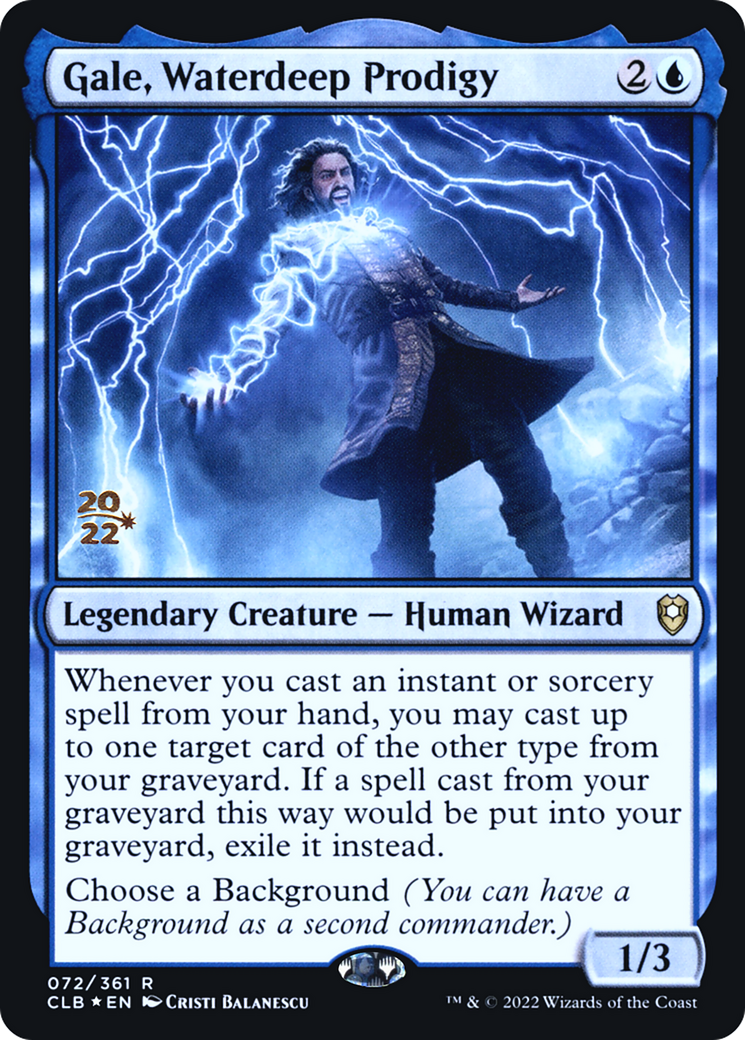 Gale, Waterdeep Prodigy (PRE-72S) - Battle for Baldur's Gate Promos Foil