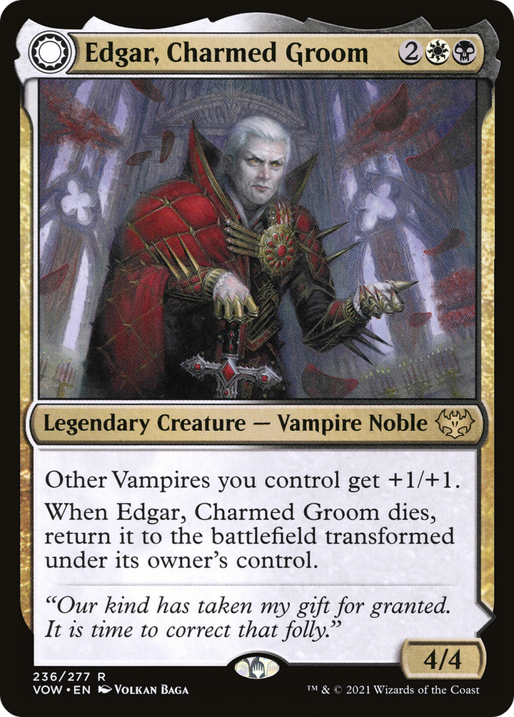 Edgar, Charmed Groom (VOW-236) - Innistrad: Crimson Vow: (Double Faced Transform)