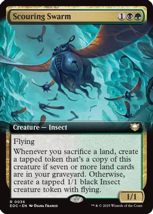 Scouring Swarm (Extended Art) (EOC-036) - Commander: Edge of Eternities