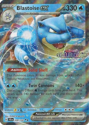 Blastoise ex (Stellar Crown Stamp) 030/142  - Holofoil Miscellaneous Cards & Products - Double Rare