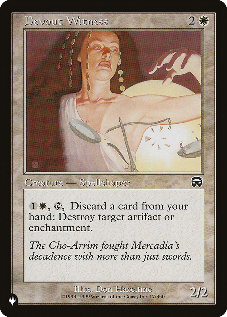 Devout Witness (LIST-17/350) - The List