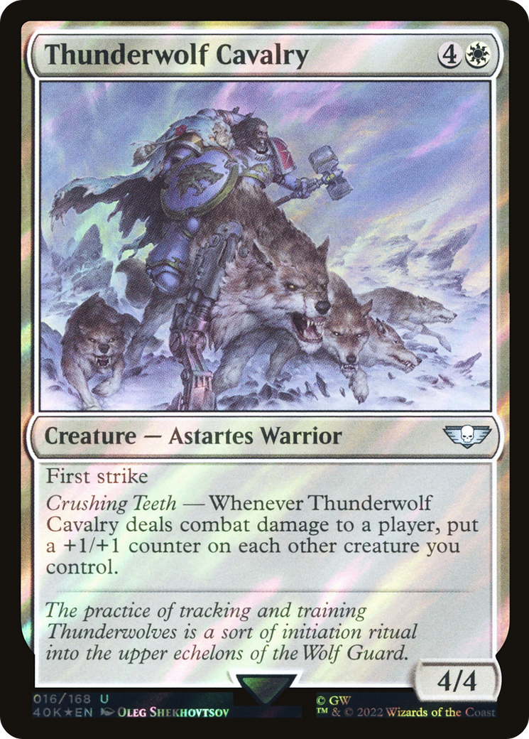 Thunderwolf Cavalry (Surge Foil) (40K-16★) - Warhammer 40,000 Commander Foil