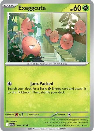Exeggcute 004/132  - Reverse Holofoil ME01 Mega Evolution - Common