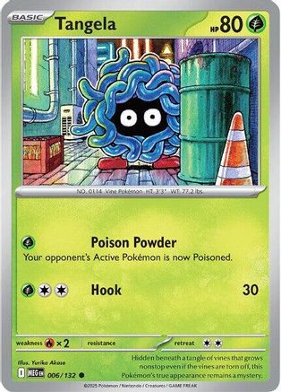 Tangela 006/132  - Reverse Holofoil ME01 Mega Evolution - Common