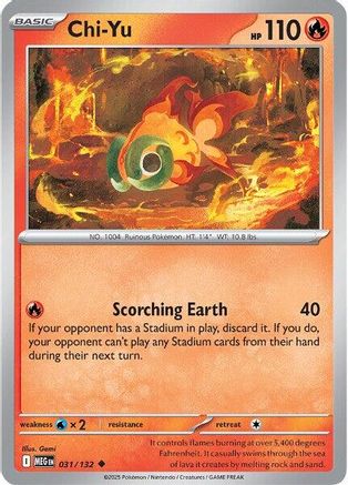 Chi-Yu 031/132  - Reverse Holofoil ME01 Mega Evolution - Uncommon