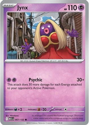 Jynx 057/132  - Reverse Holofoil ME01 Mega Evolution - Common