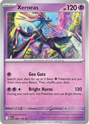Xerneas 064/132  - Holofoil ME01 Mega Evolution - Rare