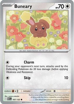 Buneary 107/132  - Reverse Holofoil ME01 Mega Evolution - Common