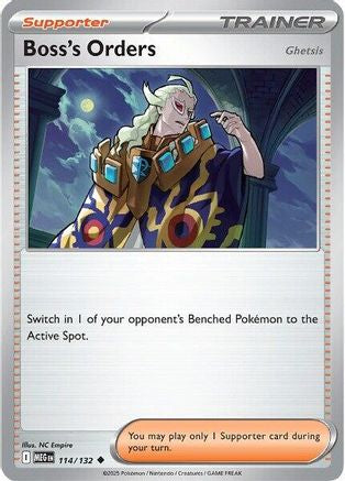 Boss's Orders [Ghetsis] 114/132  - Reverse Holofoil ME01 Mega Evolution - Uncommon